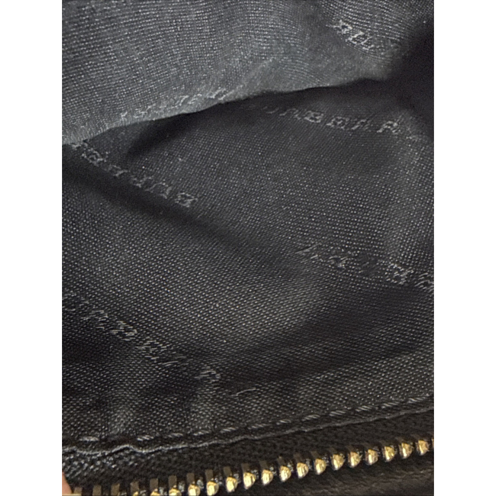 Burberry Black House Check Leather Zip Around Wallet - Picture 7 of 9